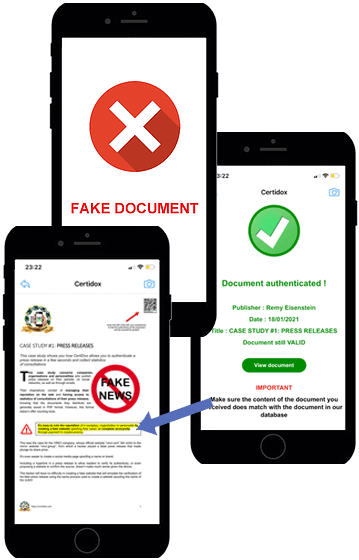 Authenticate any document in a few seconds thanks to Certidox